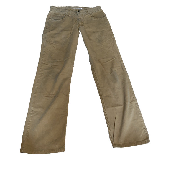 Carhartt Relaxed Fit Men's Brown Canvas Work Pants Size 31 X 32 Stained - Picture 1 of 12